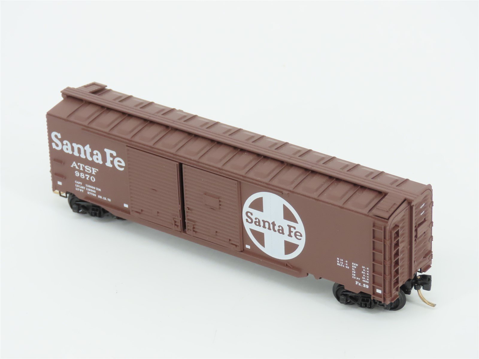 N Scale Micro-Trains MTL 78060 ATSF Santa Fe 50' Double Door Auto Box Car #9870