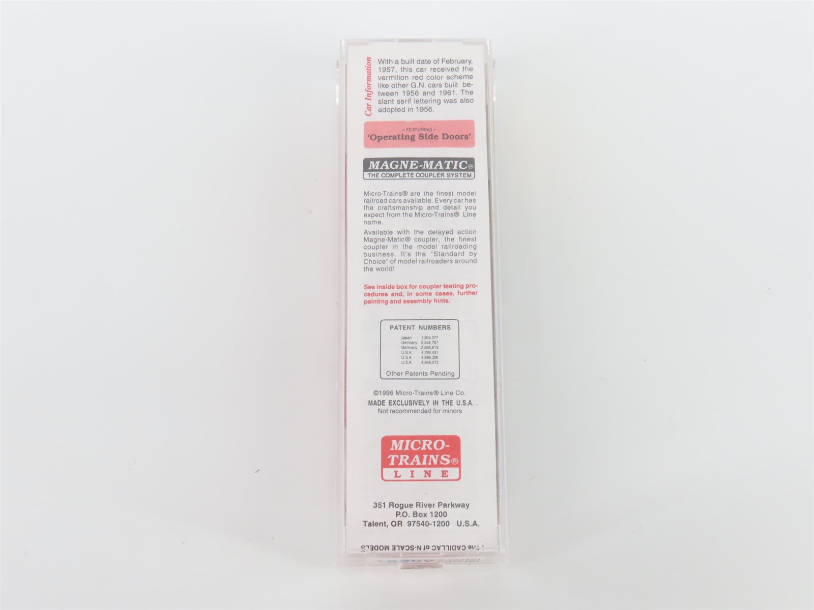 N Micro-Trains MTL 78020 GN Great Northern 50' Double Door Auto Box Car #35449