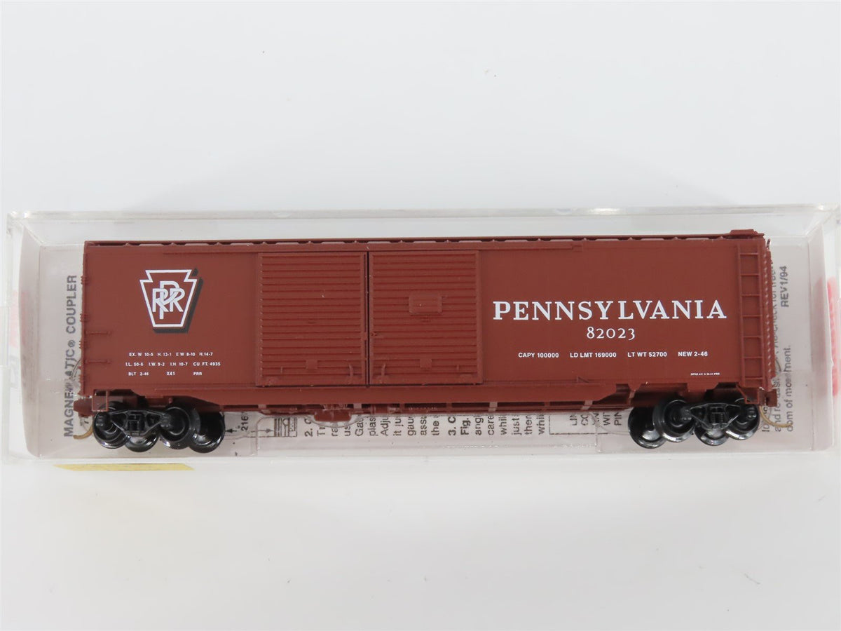 N Micro-Trains MTL 78010 PRR Pennsylvania 50&#39; Double Door Auto Box Car #82023