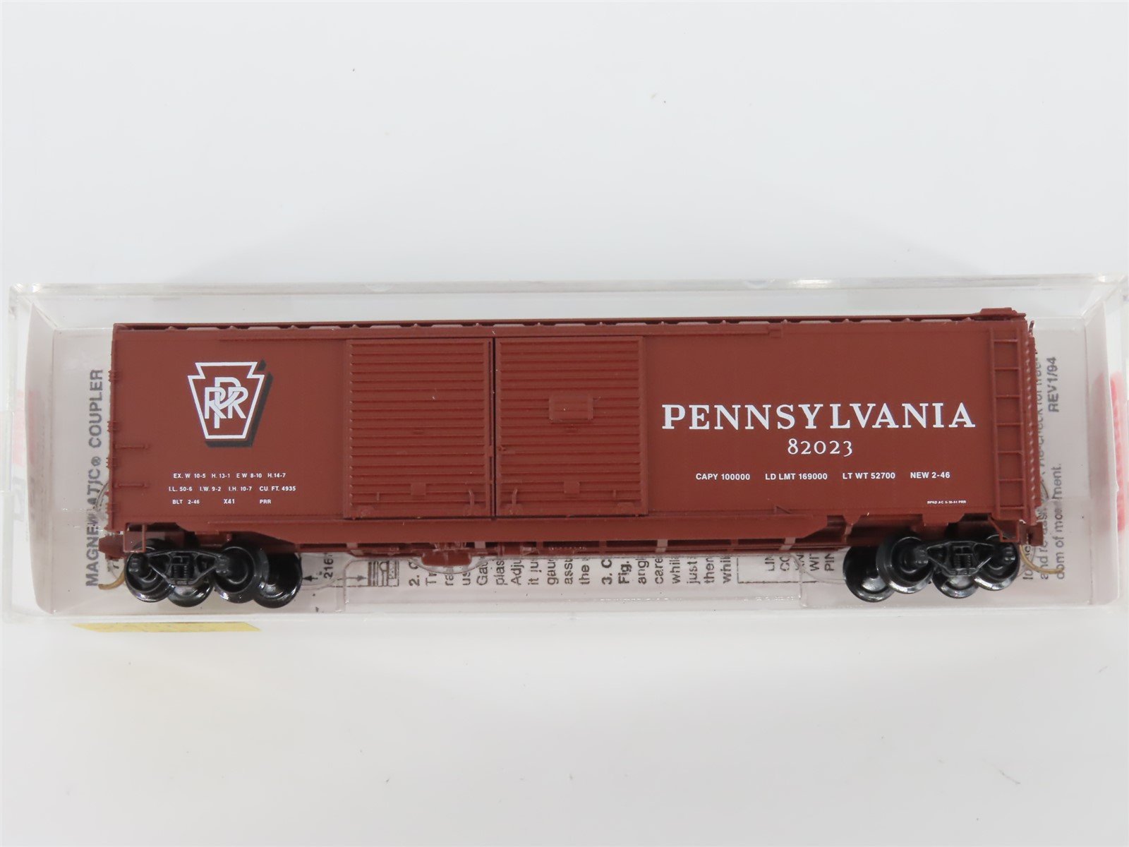 N Micro-Trains MTL 78010 PRR Pennsylvania 50' Double Door Auto Box Car #82023