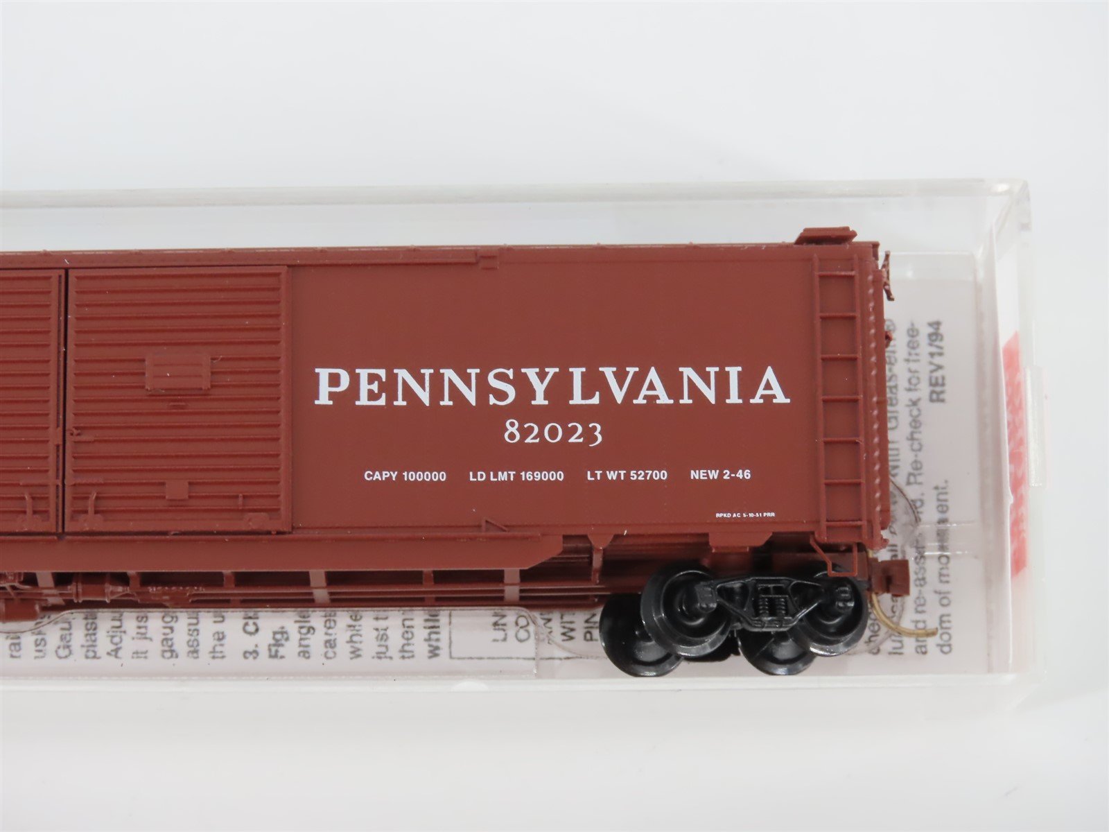 N Micro-Trains MTL 78010 PRR Pennsylvania 50' Double Door Auto Box Car #82023