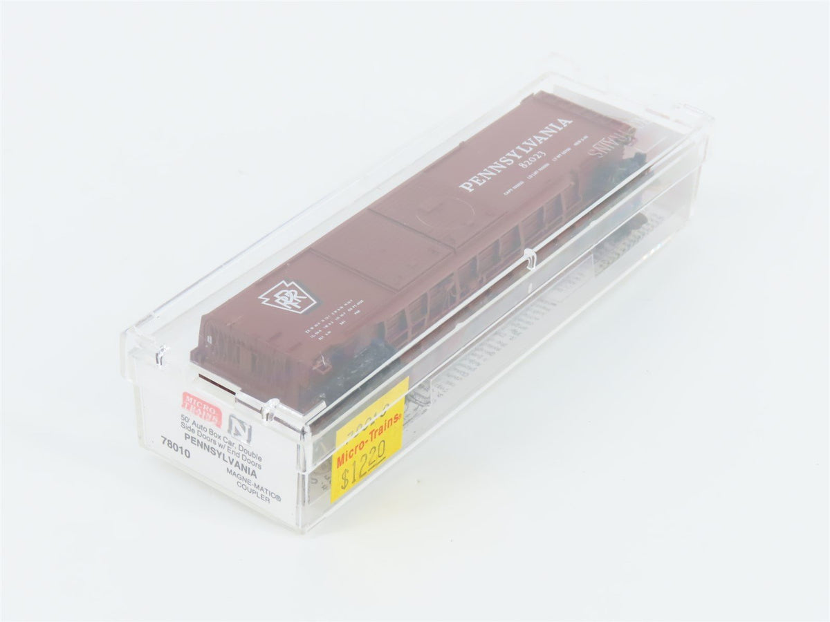 N Micro-Trains MTL 78010 PRR Pennsylvania 50&#39; Double Door Auto Box Car #82023