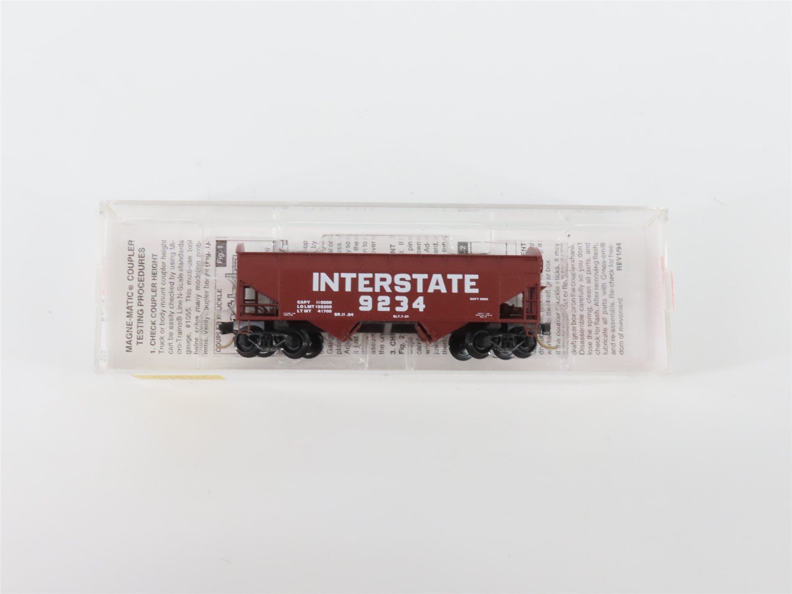 N Scale Micro-Trains MTL 87010 Interstate 33' 2-Bay Hopper #9234
