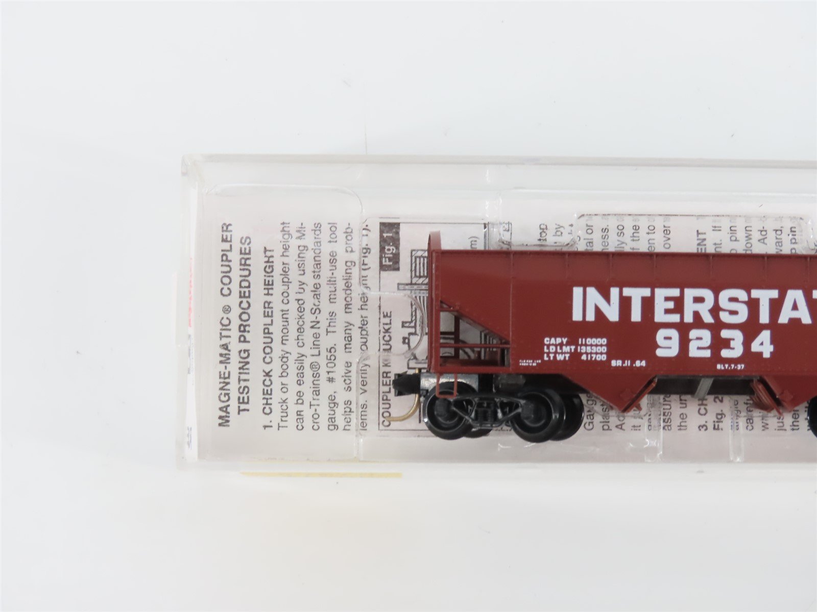 N Scale Micro-Trains MTL 87010 Interstate 33' 2-Bay Hopper #9234