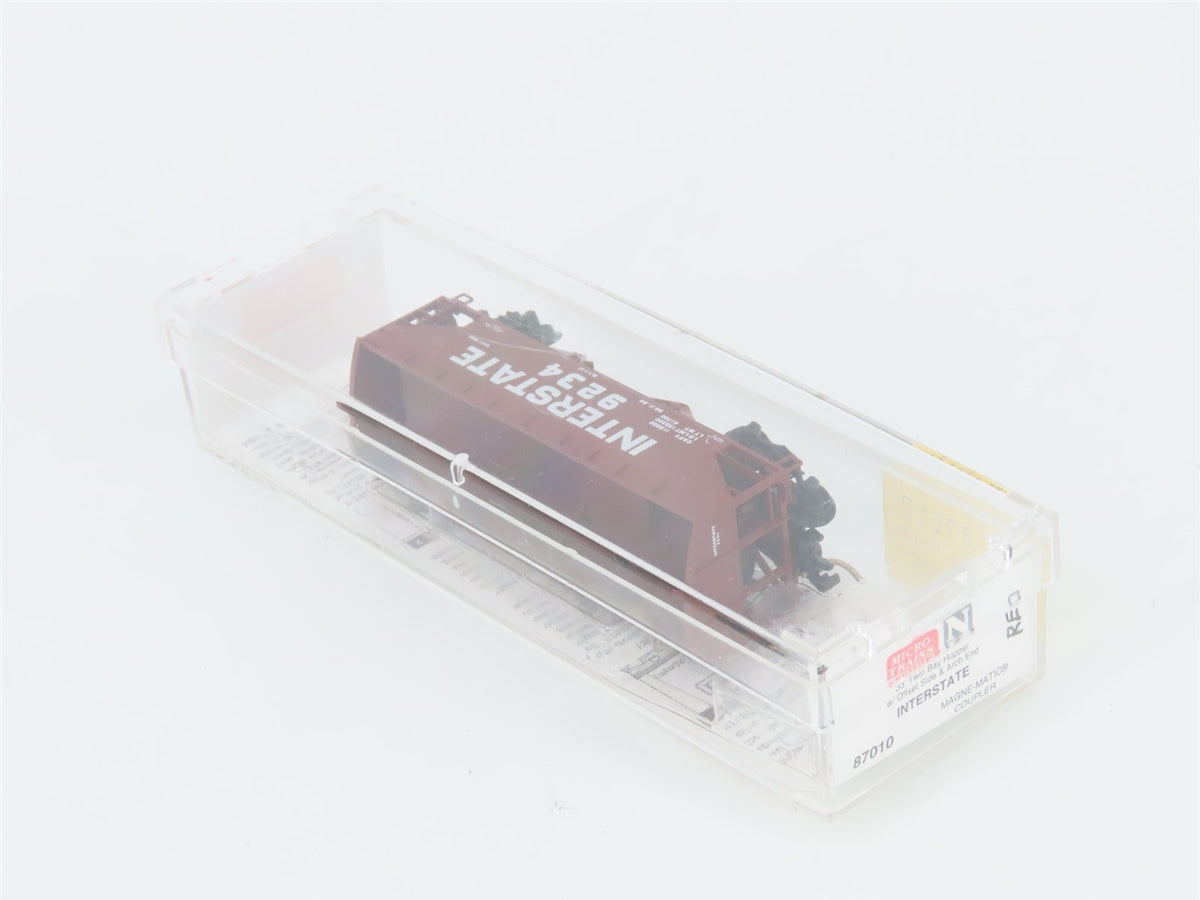 N Scale Micro-Trains MTL 87010 Interstate 33&#39; 2-Bay Hopper #9234