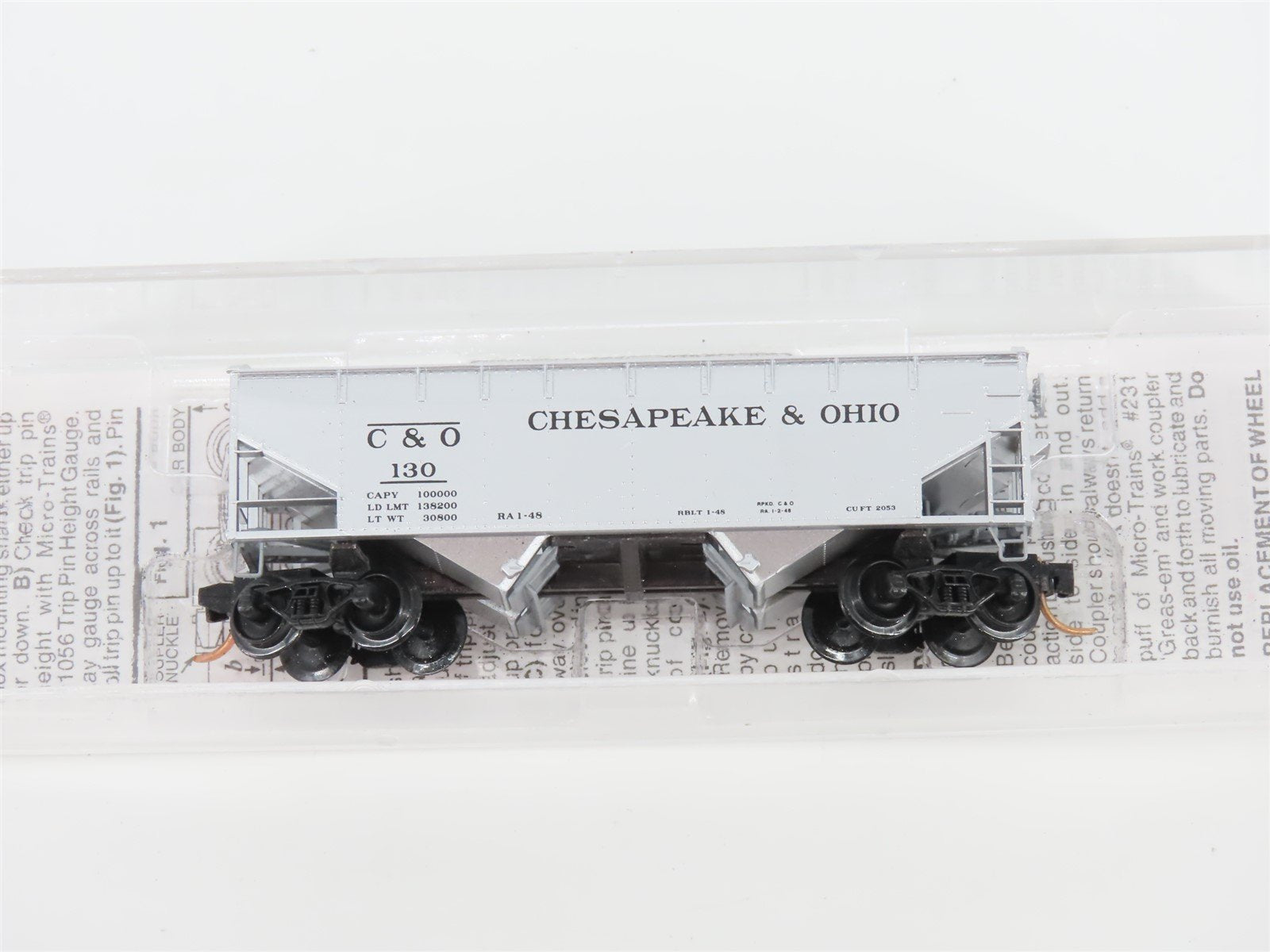 N Scale Micro-Trains MTL 86030 C&O Chesapeake & Ohio 33' 2-Bay Hopper #130
