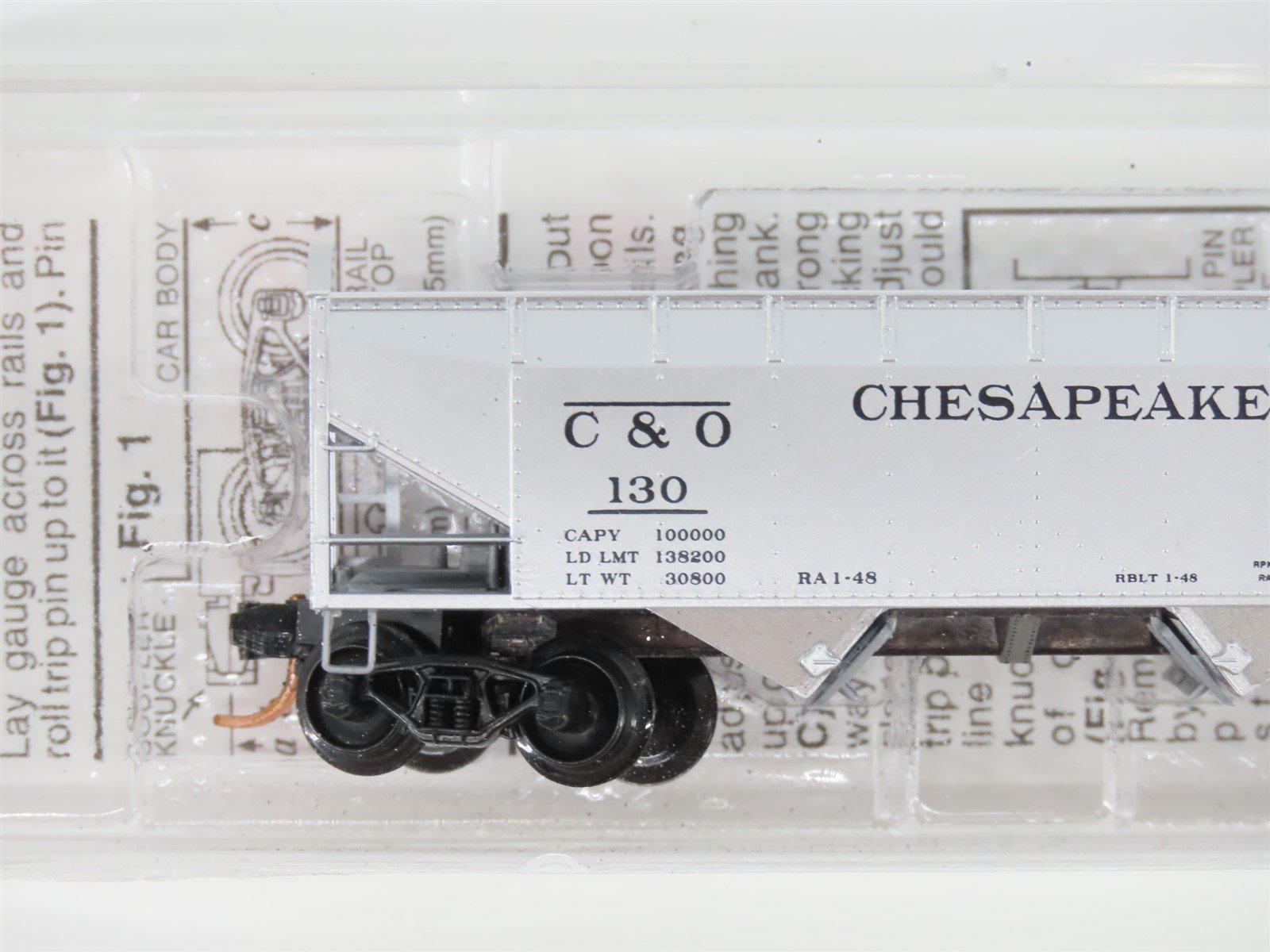 N Scale Micro-Trains MTL 86030 C&O Chesapeake & Ohio 33' 2-Bay Hopper #130