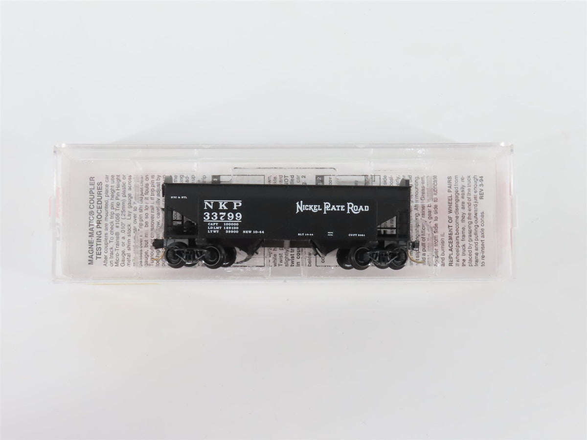 N Scale Micro-Trains MTL 86020 NKP Nickel Plate Road 33&#39; 2-Bay Hopper #33799