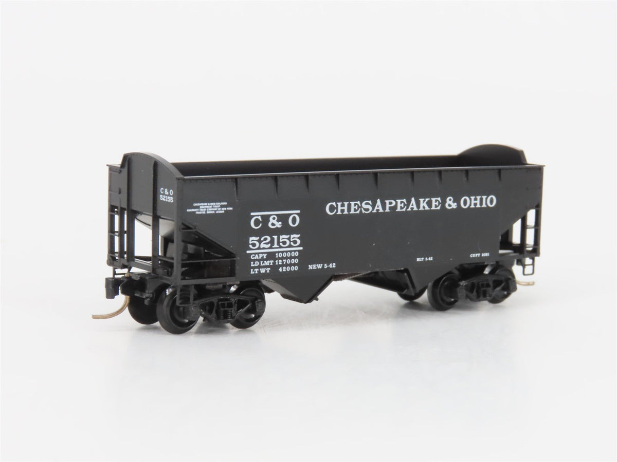 N Scale Micro-Trains MTL 86010 C&amp;O Chesapeake &amp; Ohio 33&#39; 2-Bay Hopper #52155