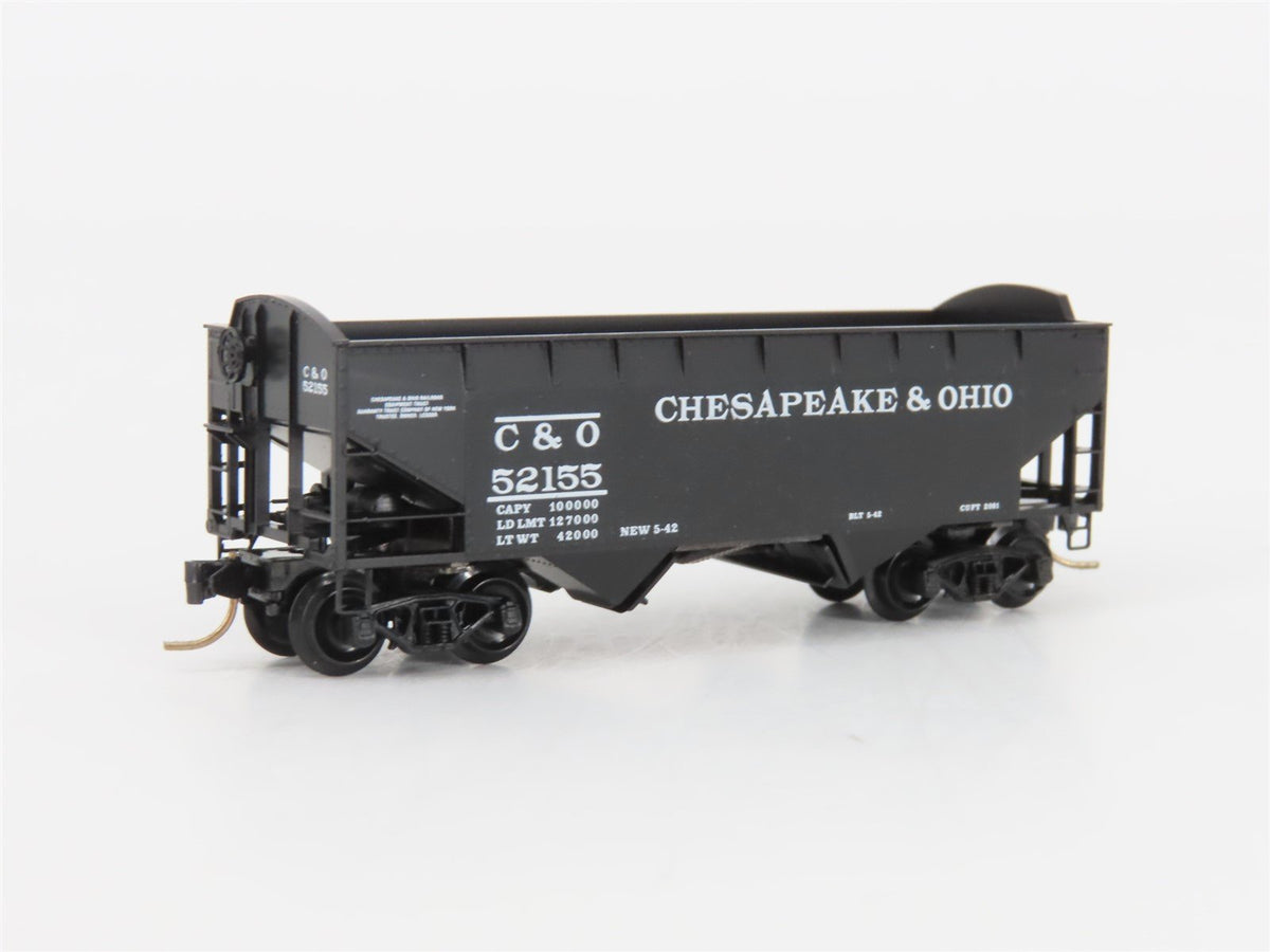 N Scale Micro-Trains MTL 86010 C&amp;O Chesapeake &amp; Ohio 33&#39; 2-Bay Hopper #52155