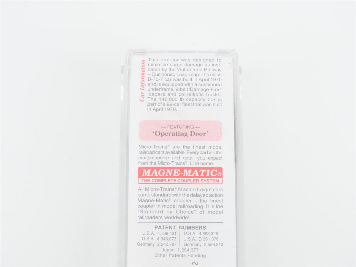 N Micro-Trains MTL 77090 UP Union Pacific&quot;Automated Rail Way&quot; 50 Box Car #508494