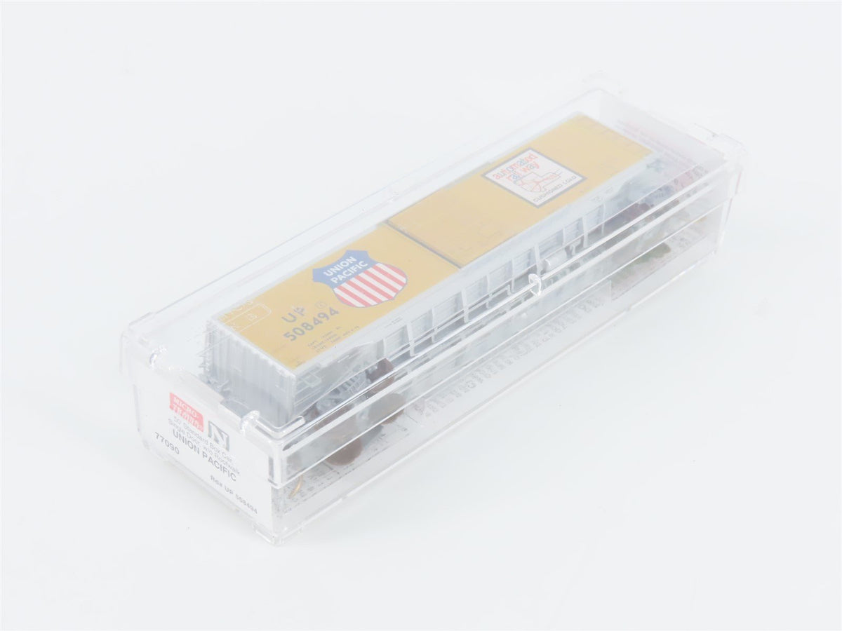 N Micro-Trains MTL 77090 UP Union Pacific&quot;Automated Rail Way&quot; 50 Box Car #508494