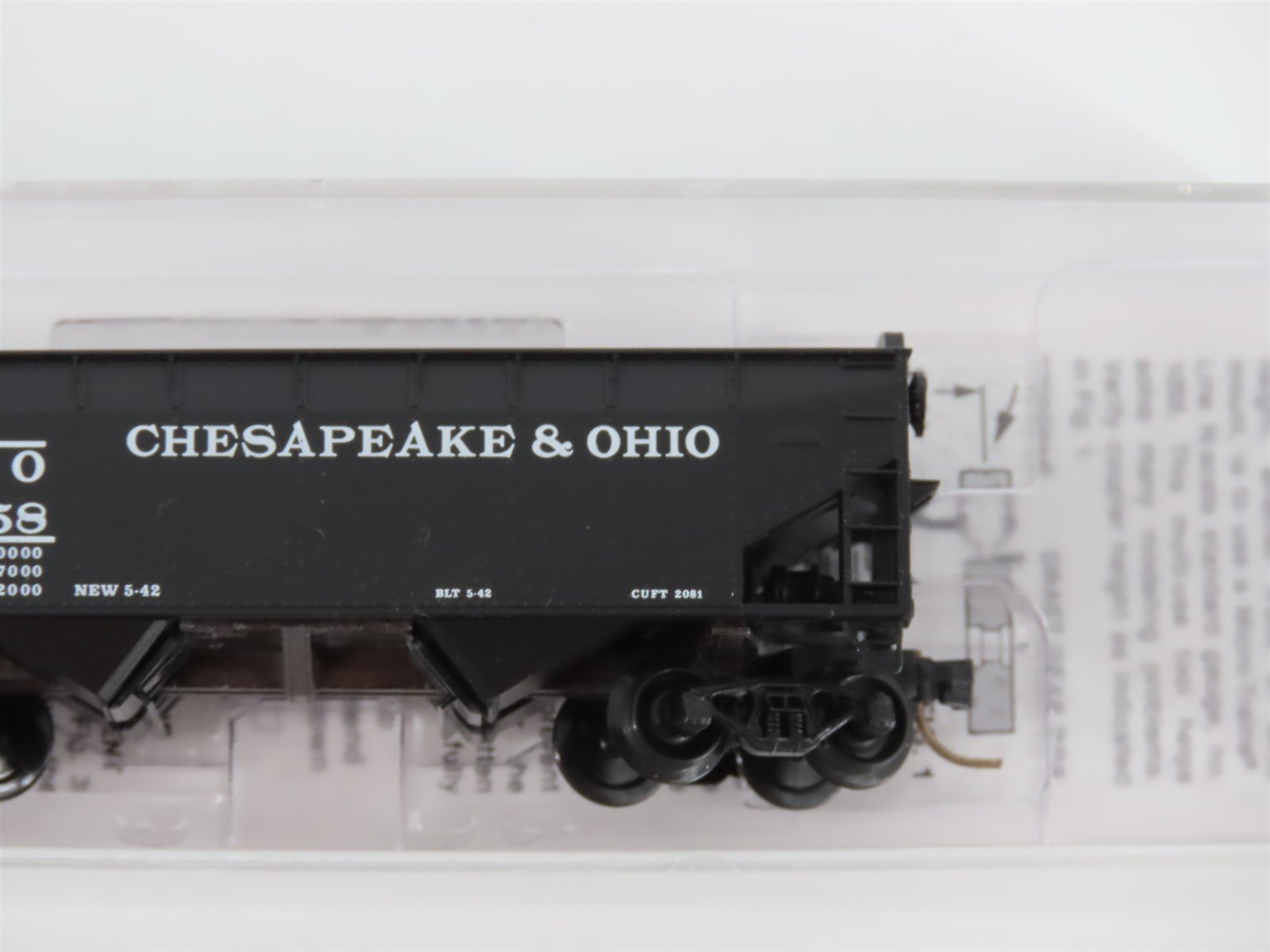 N Scale Micro-Trains MTL 86010 C&O Chesapeake & Ohio 33' 2-Bay Hopper #51258