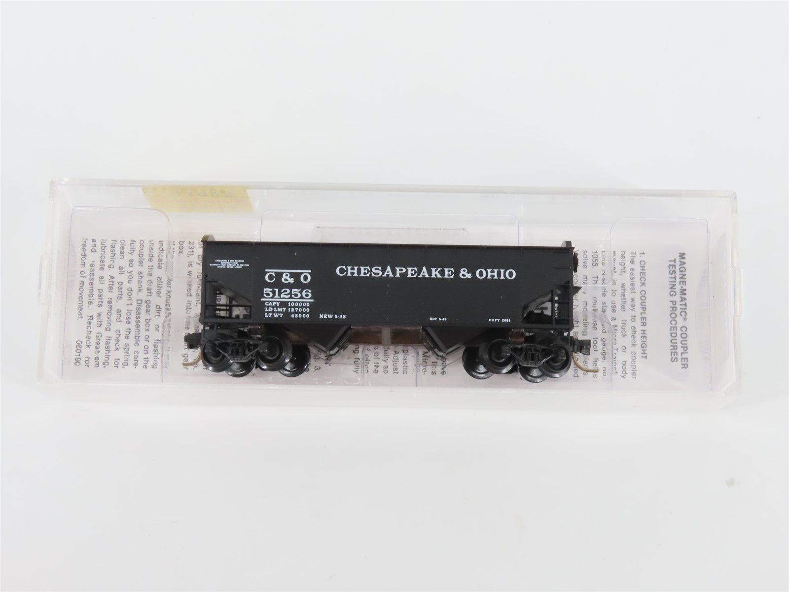 N Scale Micro-Trains MTL 86010 C&O Chesapeake & Ohio 33' 2-Bay Hopper #51256
