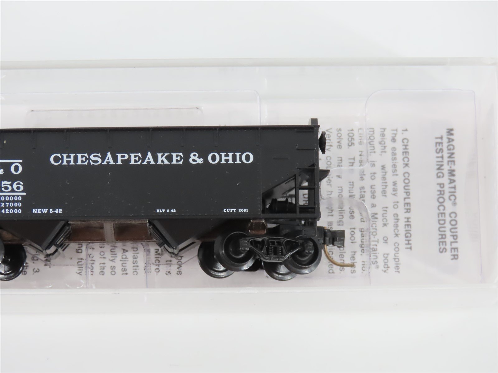 N Scale Micro-Trains MTL 86010 C&O Chesapeake & Ohio 33' 2-Bay Hopper #51256
