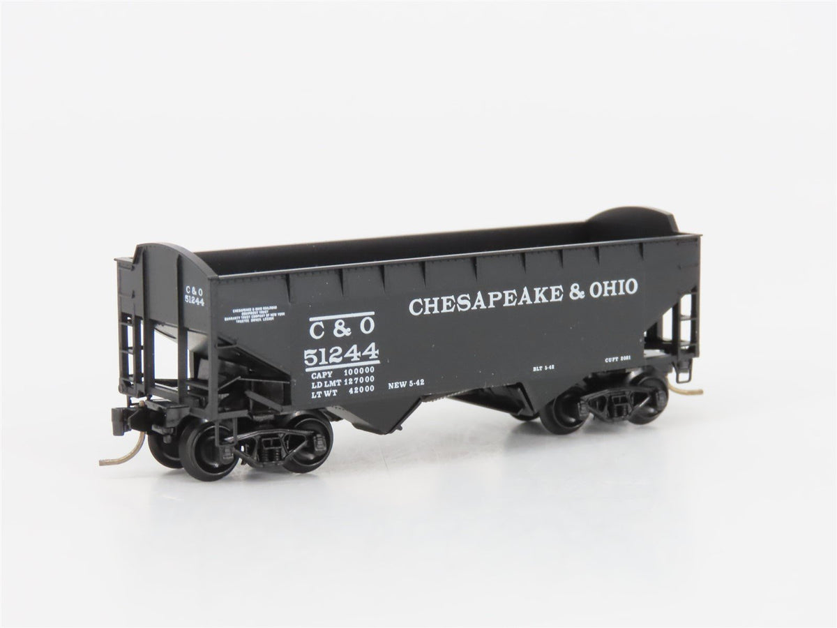 N Scale Micro-Trains MTL 86010 C&amp;O Chesapeake &amp; Ohio 33&#39; 2-Bay Hopper #51244