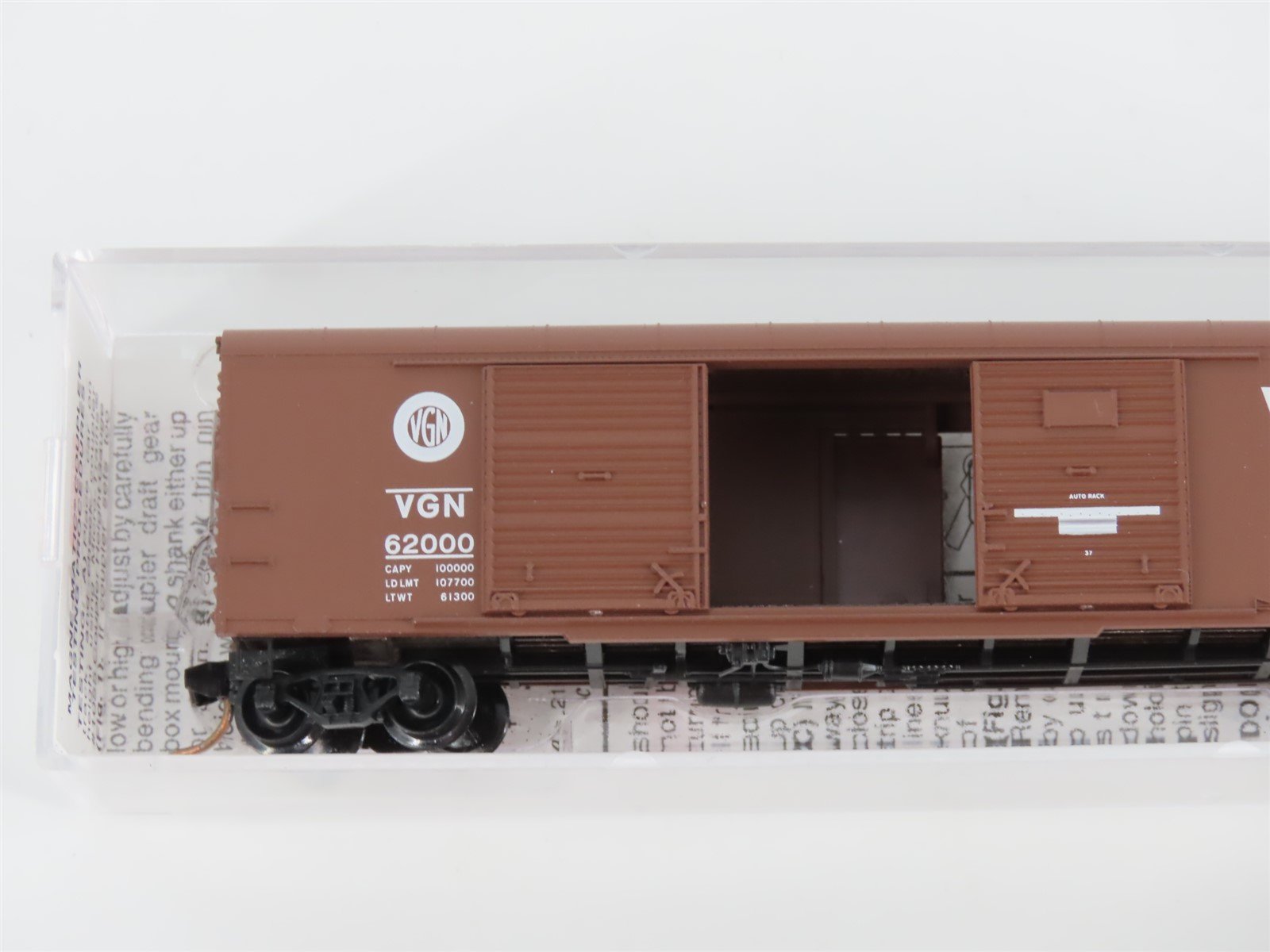 N Micro-Trains MTL 79050 VGN Virginian 50' Wagon Top Double Door Box Car #62000