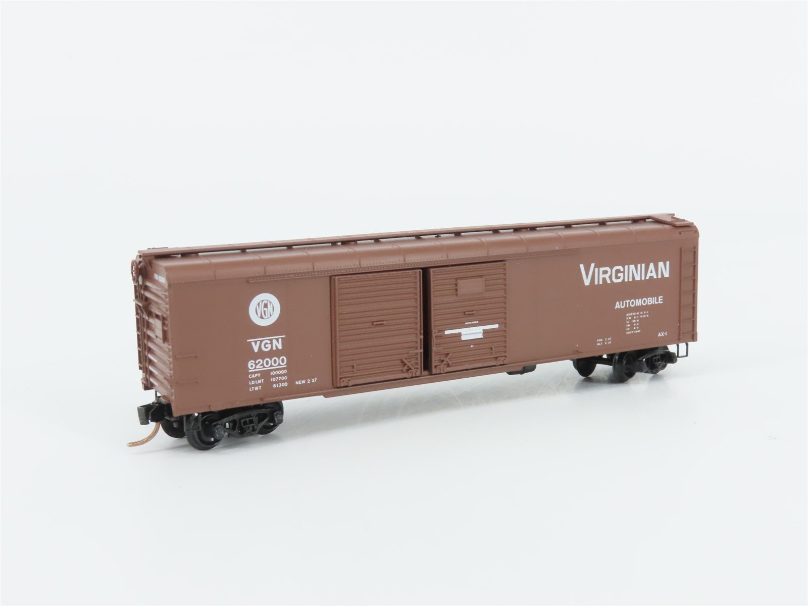 N Micro-Trains MTL 79050 VGN Virginian 50' Wagon Top Double Door Box Car #62000