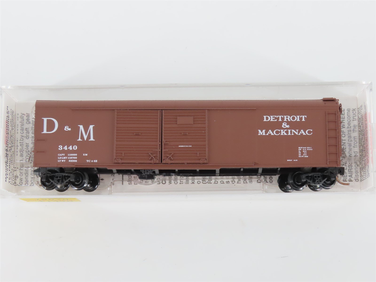 N Scale Micro-Trains MTL 79030 D&M Detroit & Mackinac Wagon Top Box Car #3440