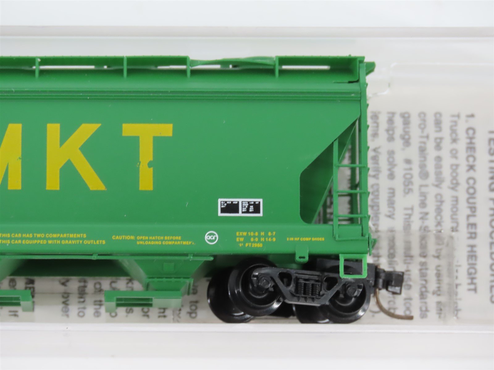 N Micro-Trains MTL 92040 MKT Missouri-Kansas-Texas 2 Bay Covered Hopper #450