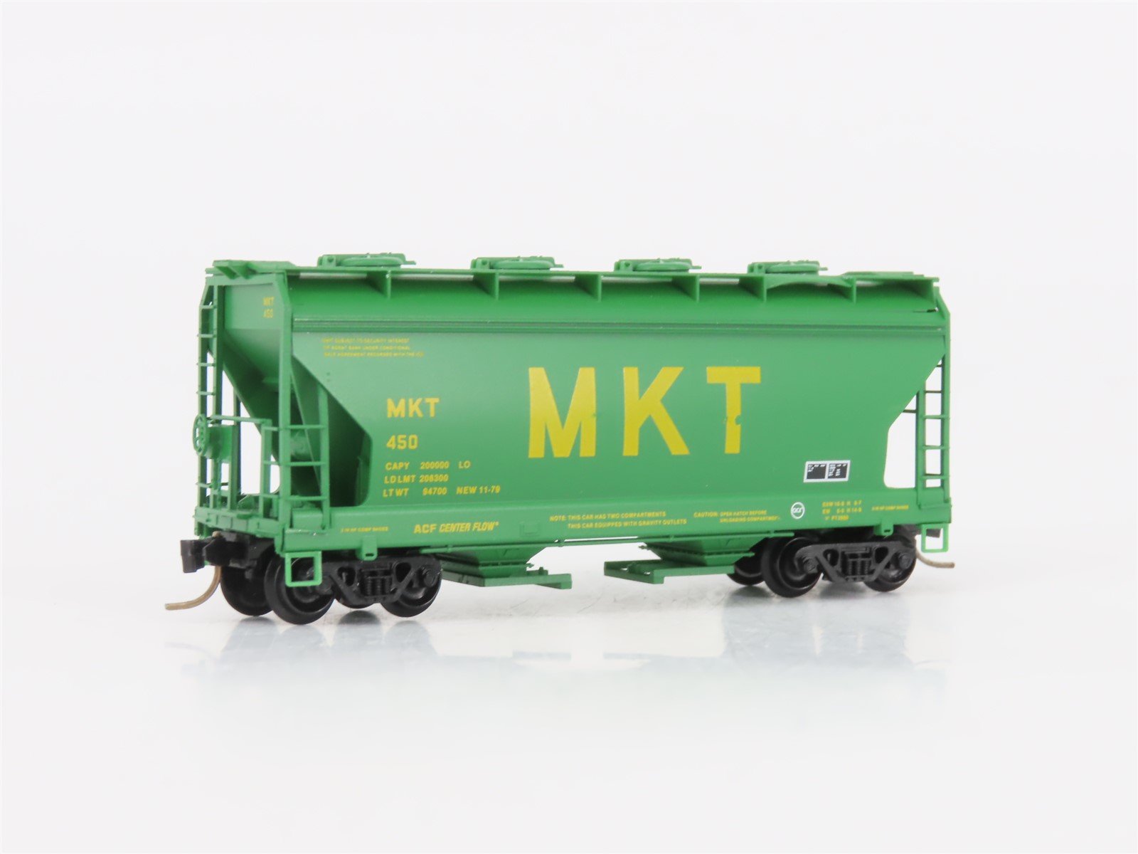 N Micro-Trains MTL 92040 MKT Missouri-Kansas-Texas 2 Bay Covered Hopper #450