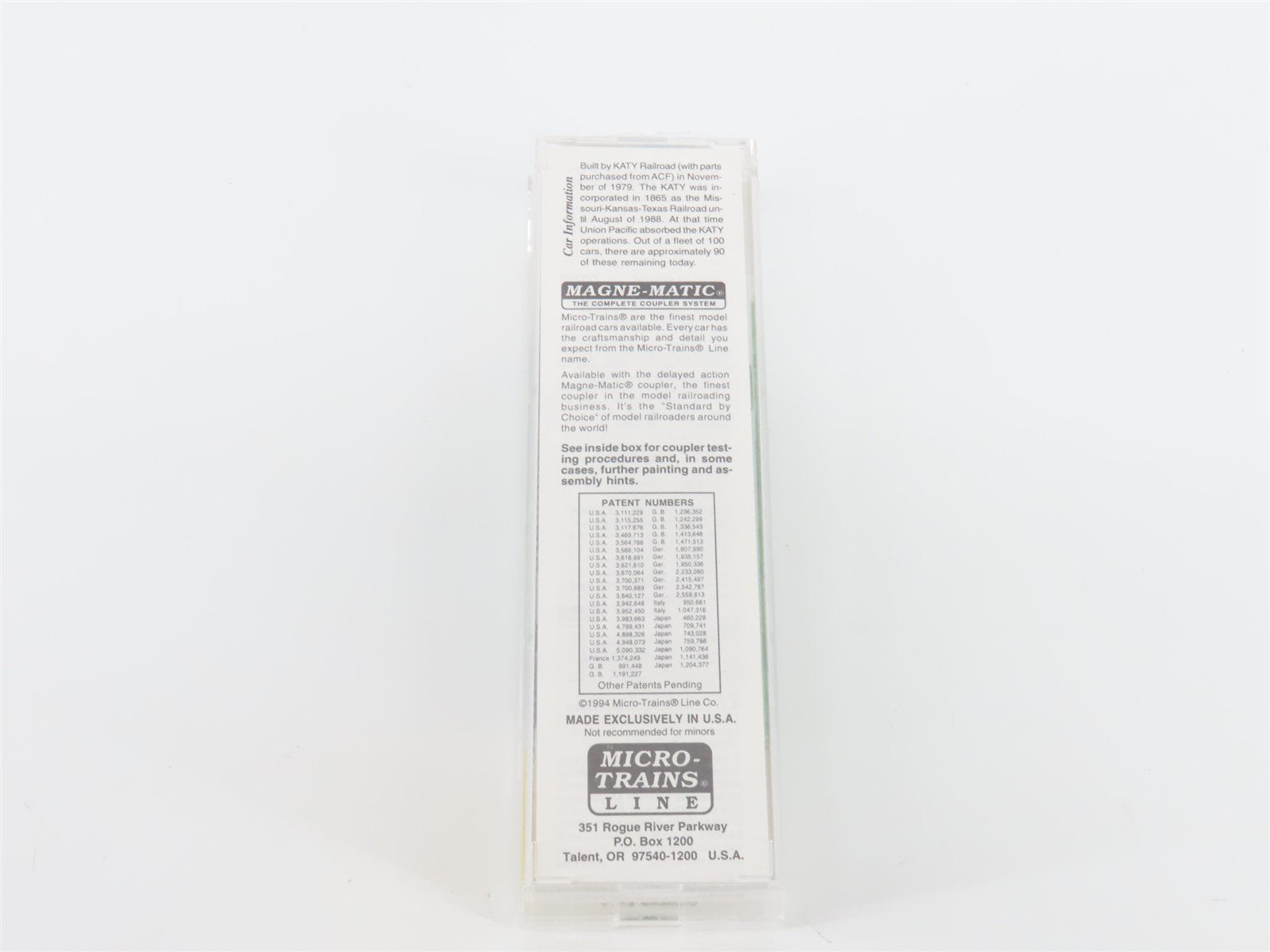 N Micro-Trains MTL 92040 MKT Missouri-Kansas-Texas 2 Bay Covered Hopper #450