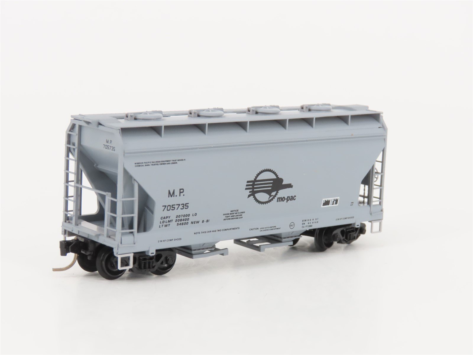 N Scale Micro-Trains MTL 92030 MP Mo-Pac 2 Bay ACF Centerflow Hopper #705735