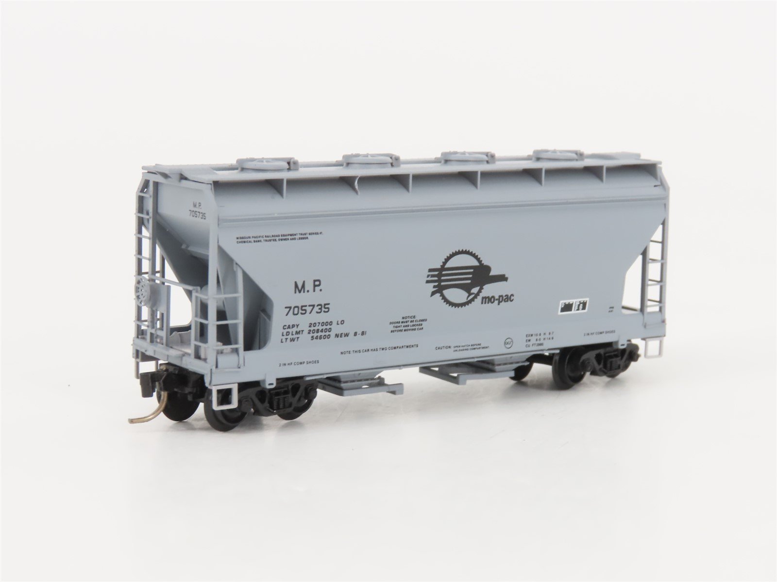 N Scale Micro-Trains MTL 92030 MP Mo-Pac 2 Bay ACF Centerflow Hopper #705735