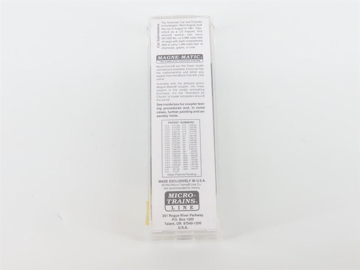 N Scale Micro-Trains MTL 92030 MP Mo-Pac 2 Bay ACF Centerflow Hopper #705735