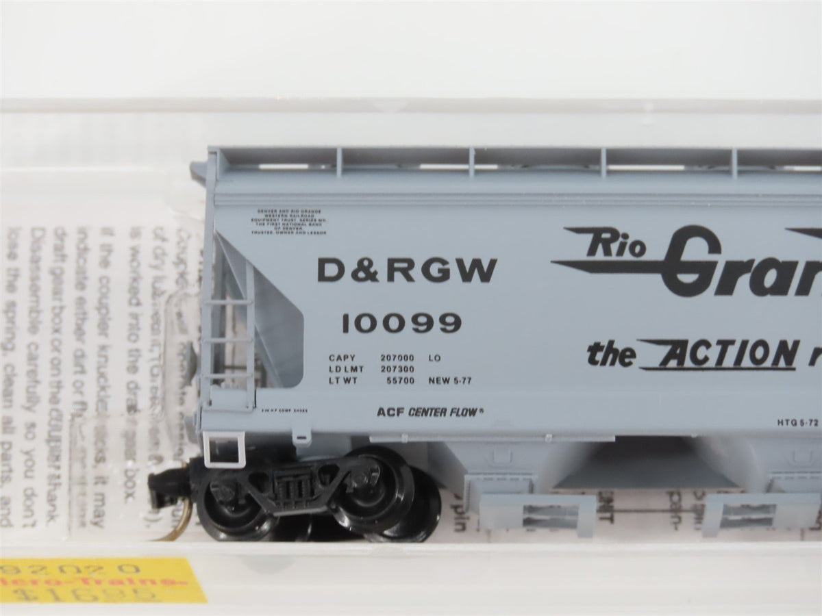 N Micro-Trains MTL 92020 D&amp;RGW Rio Grande 2 Bay ACF Covered Hopper #10099