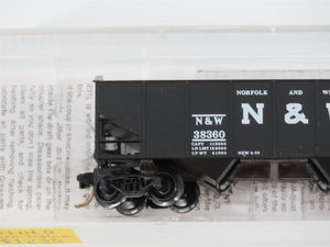N Scale Micro-Trains MTL 91010 N&W Norfolk & Western 33' 2-Bay Hopper #38360
