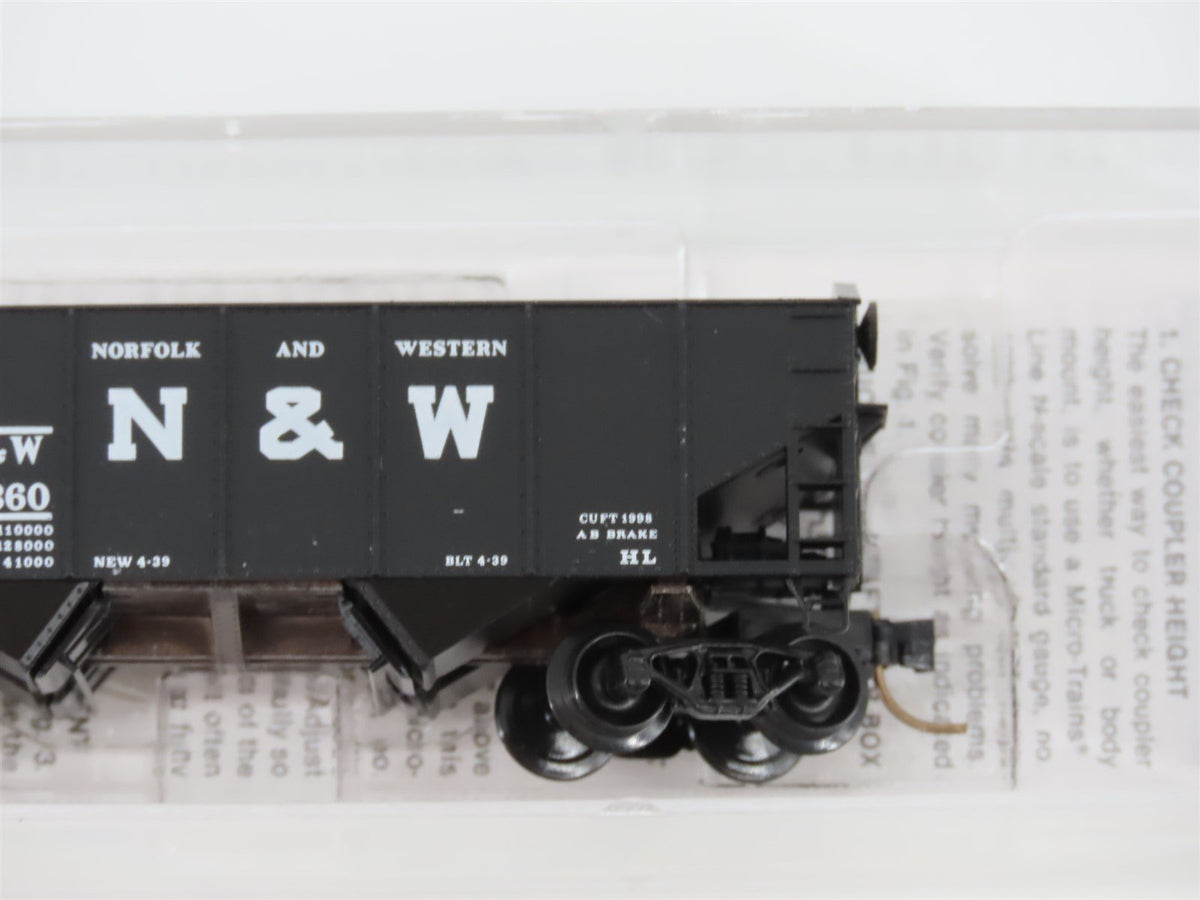 N Scale Micro-Trains MTL 91010 N&amp;W Norfolk &amp; Western 33&#39; 2-Bay Hopper #38360