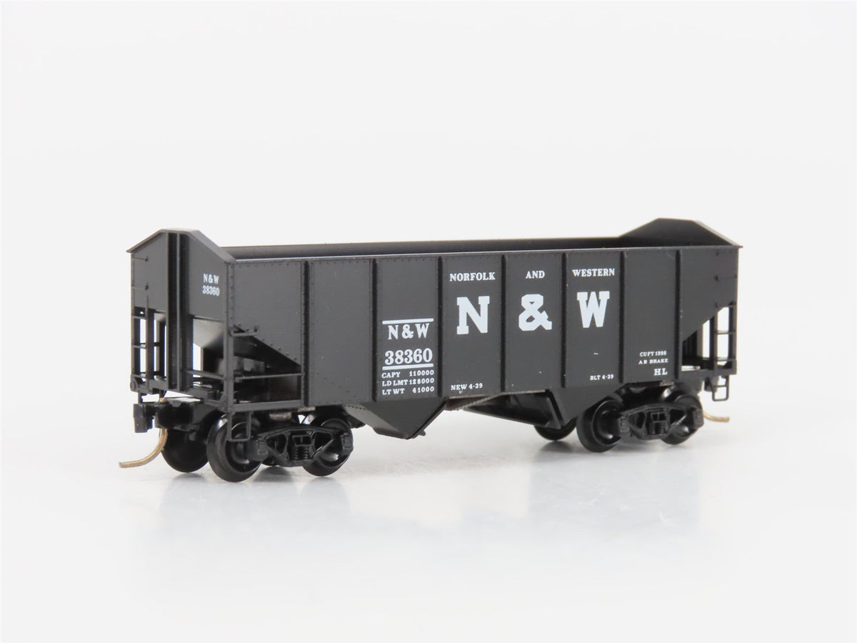 N Scale Micro-Trains MTL 91010 N&amp;W Norfolk &amp; Western 33&#39; 2-Bay Hopper #38360