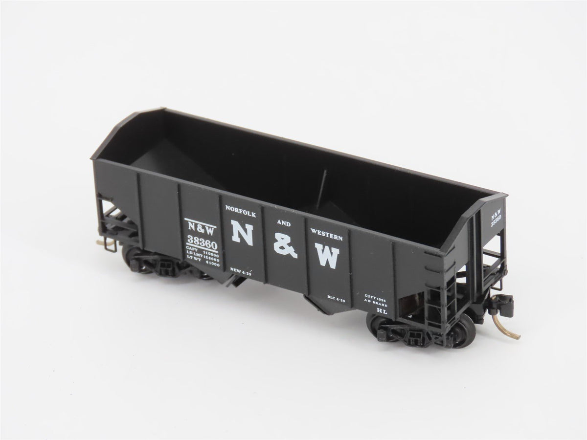 N Scale Micro-Trains MTL 91010 N&amp;W Norfolk &amp; Western 33&#39; 2-Bay Hopper #38360