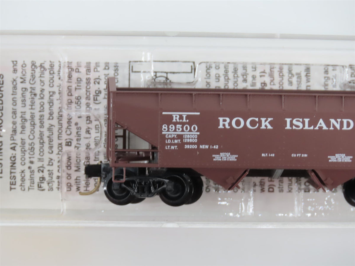 N Scale Micro-Trains MTL 90010 RI Rock Island 33&#39; 2-Bay Hopper #89500