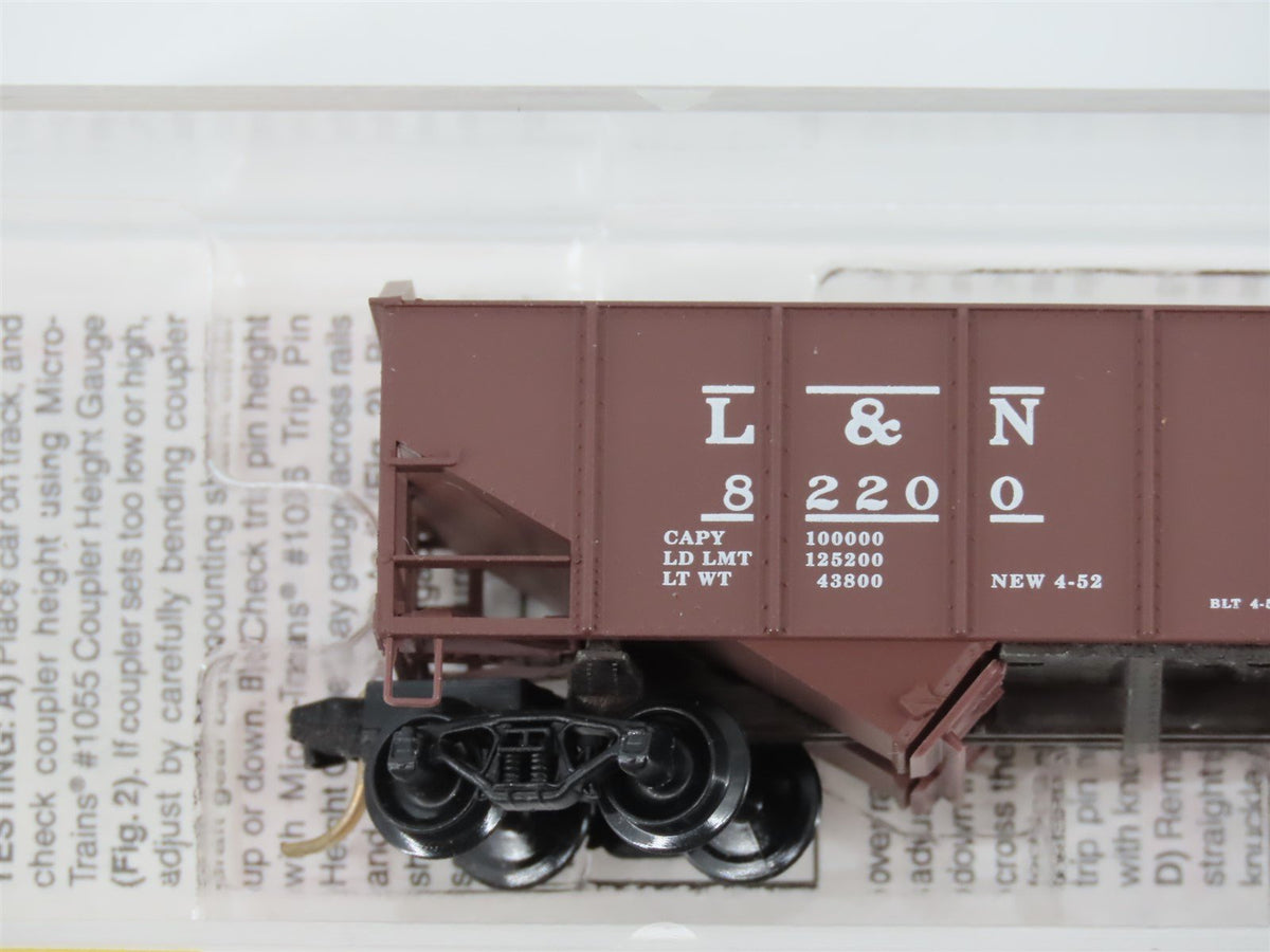 N Scale Micro-Trains MTL 89010 L&amp;N &quot;The Old Reliable&quot; 33&#39; 2-Bay Hopper #82200