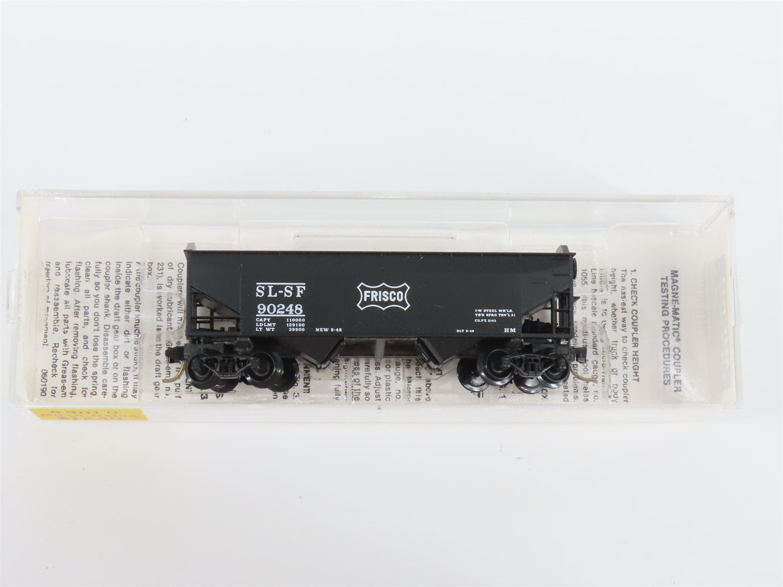 N Scale Micro-Trains MTL 88010 SLSF Frisco 33' 2-Bay Hopper #90248