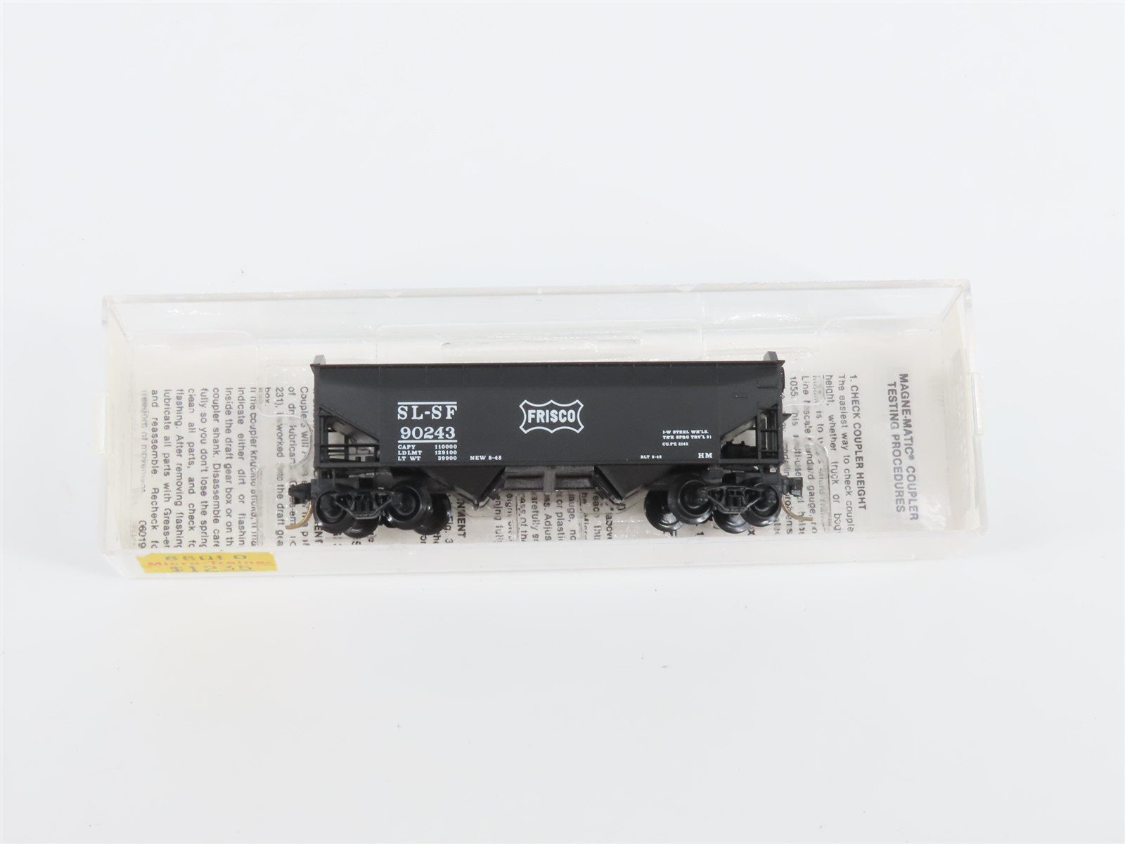 N Scale Micro-Trains MTL 88010 SLSF Frisco 33' 2-Bay Hopper #90243