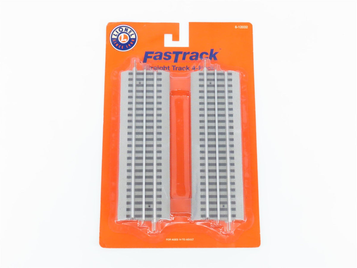 O Scale Lionel 6-12032 FasTrack 10&quot; Straight Track 4-Pack SEALED