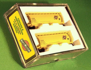 Z Scale FULL THROTTLE FT1071 CNW ACF 51' 3-Bay Cylindrical Hoppers Set #1