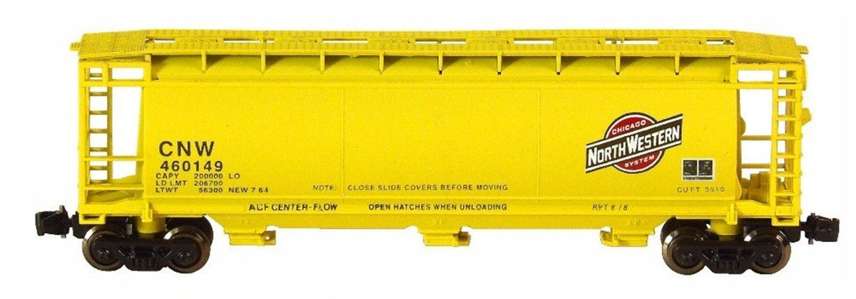 Z Scale FULL THROTTLE FT1071 CNW ACF 51&#39; 3-Bay Cylindrical Hoppers Set #1