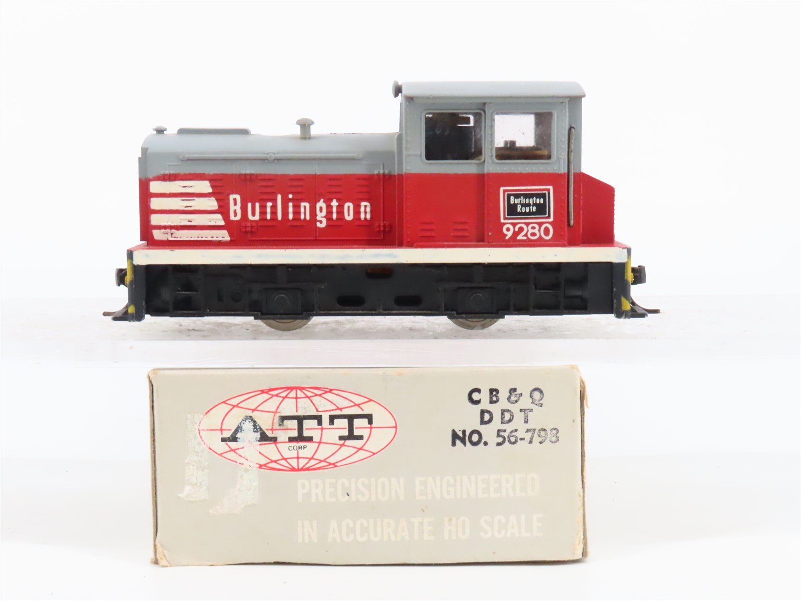 HO Scale ATT 56-798 CB&Q Burlington Route Plymouth DDT Diesel Switcher #9280