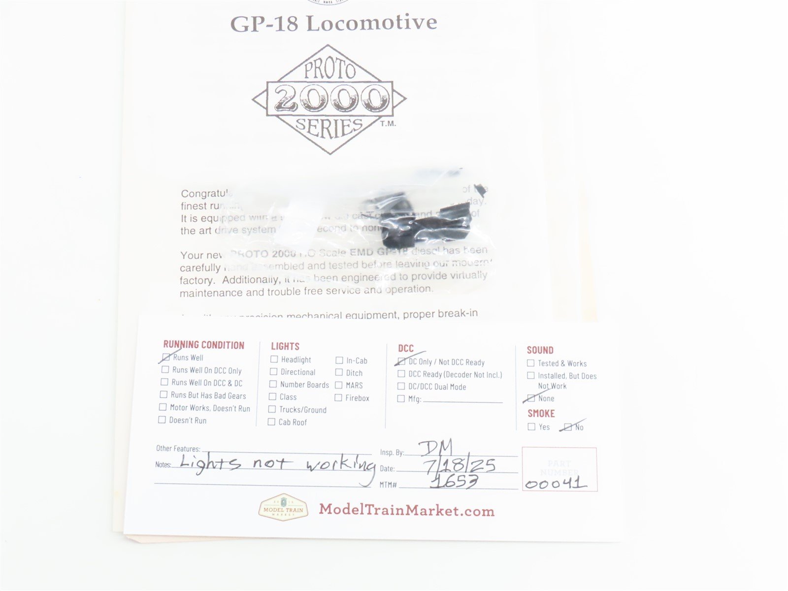 HO Scale Proto 2000 8147 N&W Norfolk & Western EMD GP18 High-Nose Diesel #918