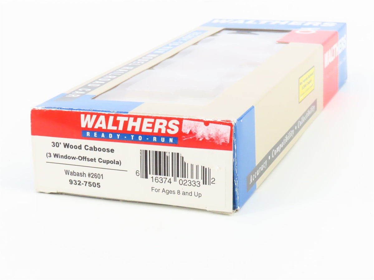 HO Scale Walthers 932-7505 WAB Wabash Railroad 30&#39; Wood Caboose #2601