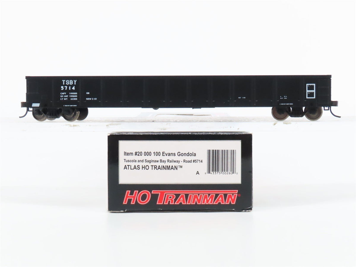 HO Scale Atlas Trainman 20000100 TSBY Tuscola &amp; Saginaw Bay Gondola #5714