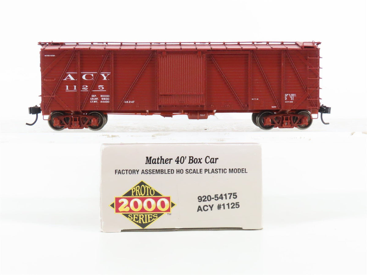 HO Scale PROTO 2000 920-54175 ACY Akron Canton &amp; Youngstown 40&#39; Box Car #1125
