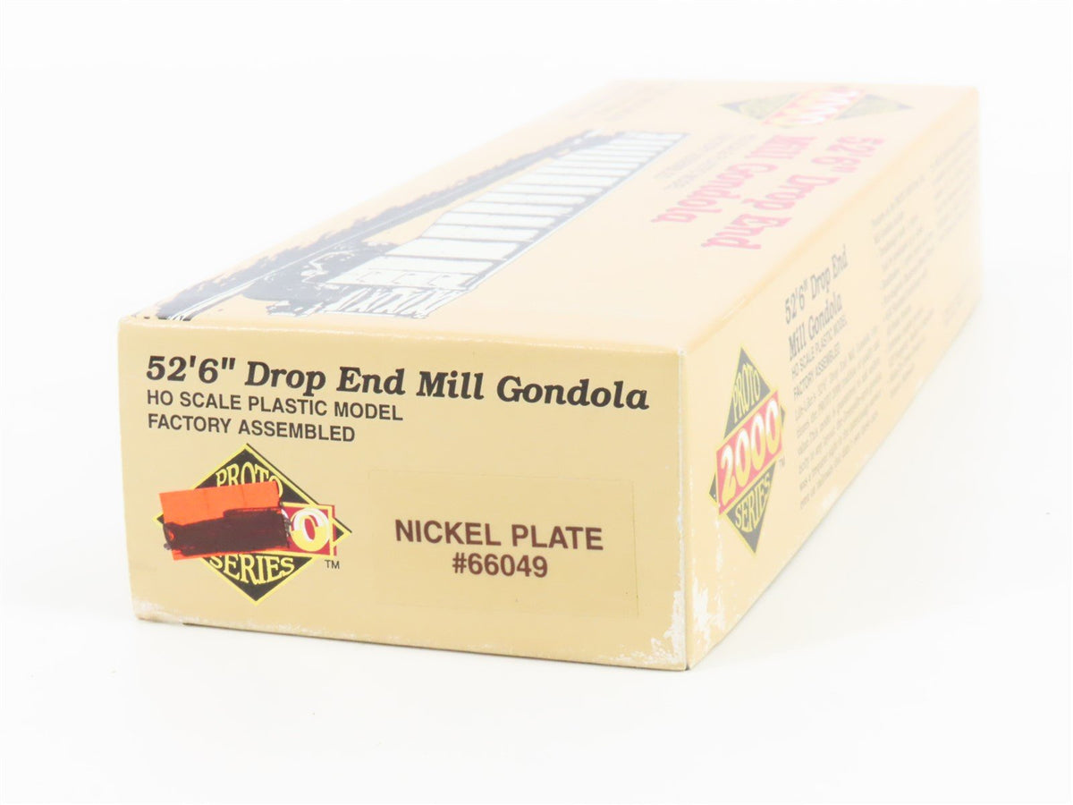 HO Scale PROTO 2000 NKP Nickel Plate Road 52&#39; 6&quot; Drop End Mill Gondola #66049