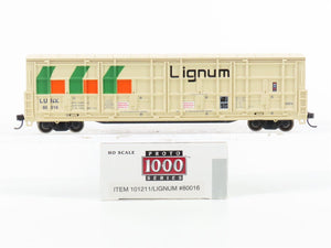 HO Scale PROTO 1000 101211 LUNX Lignum 60' Thrall Door Box Car #80016