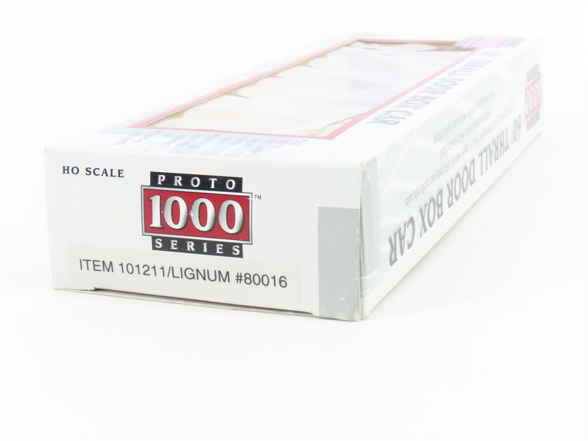 HO Scale PROTO 1000 101211 LUNX Lignum 60&#39; Thrall Door Box Car #80016