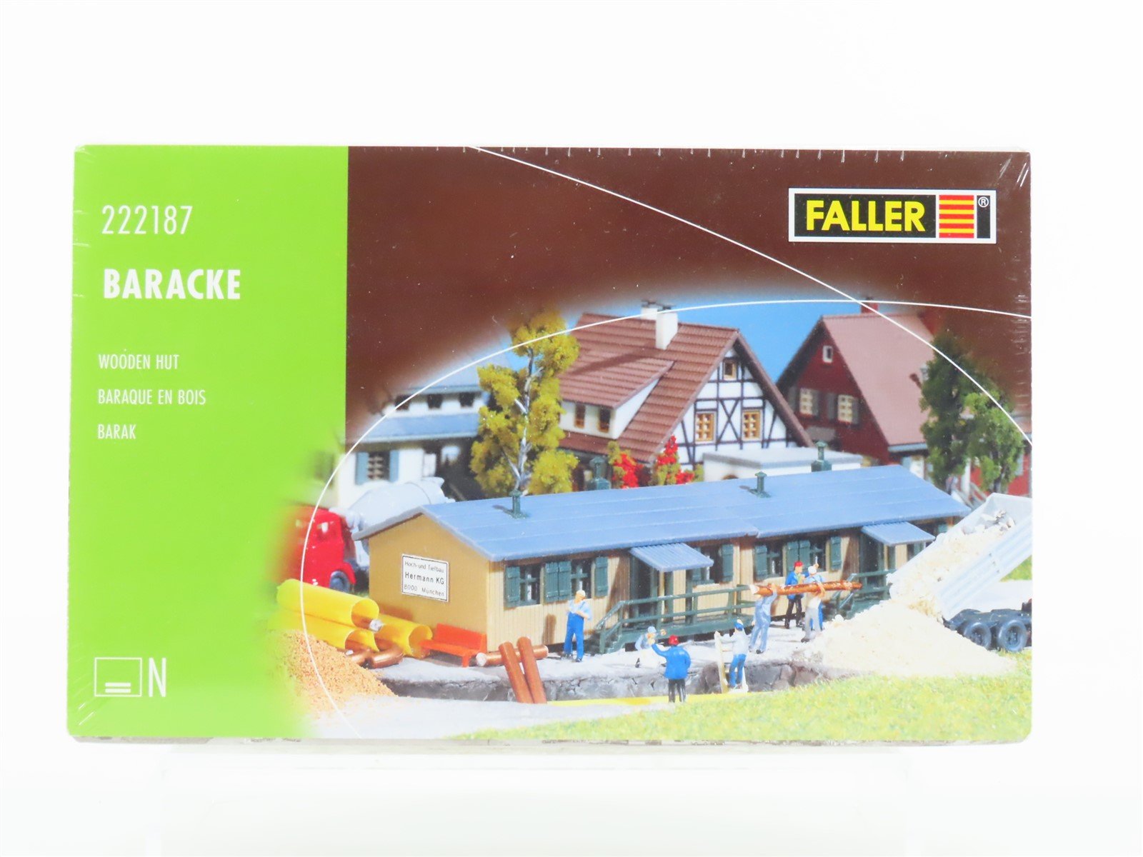 N 1/160 Scale FALLER Kit #222187 Wooden Hut - Sealed